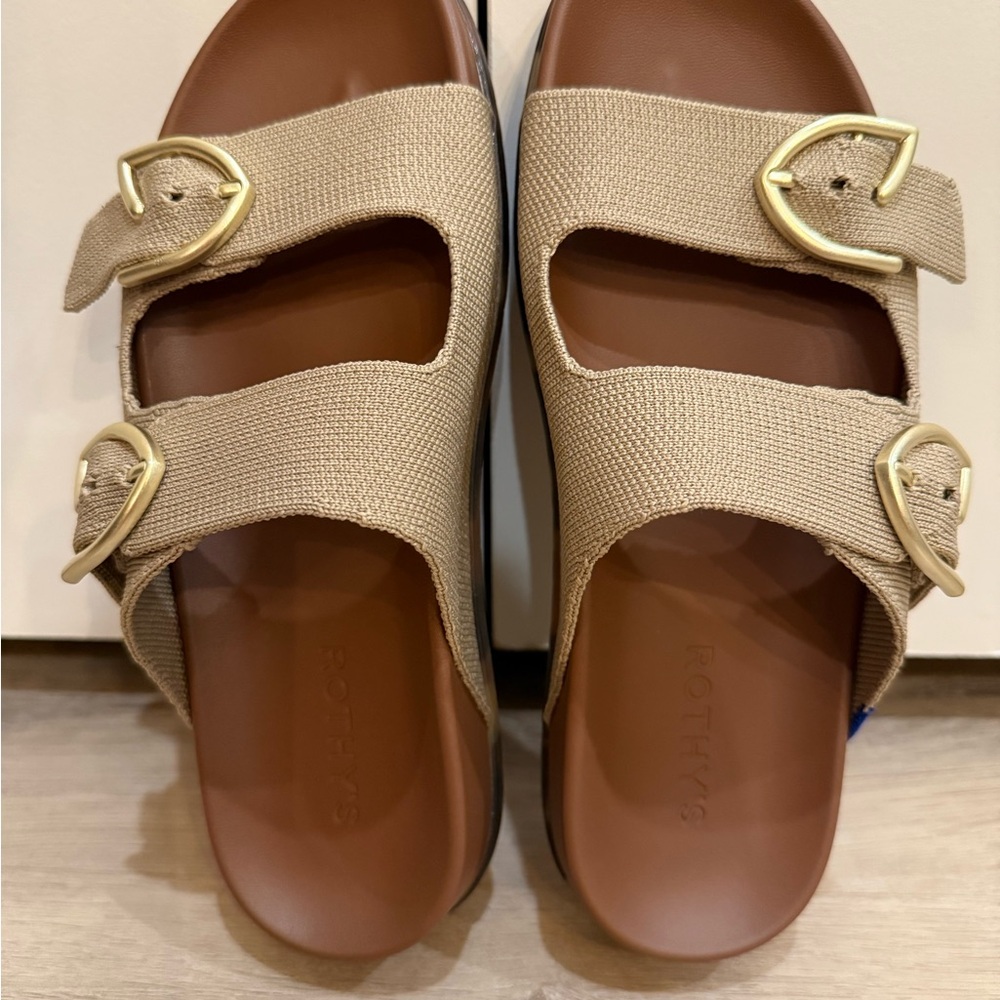 Rothy's Buckle Slides (W6.5, Dune)